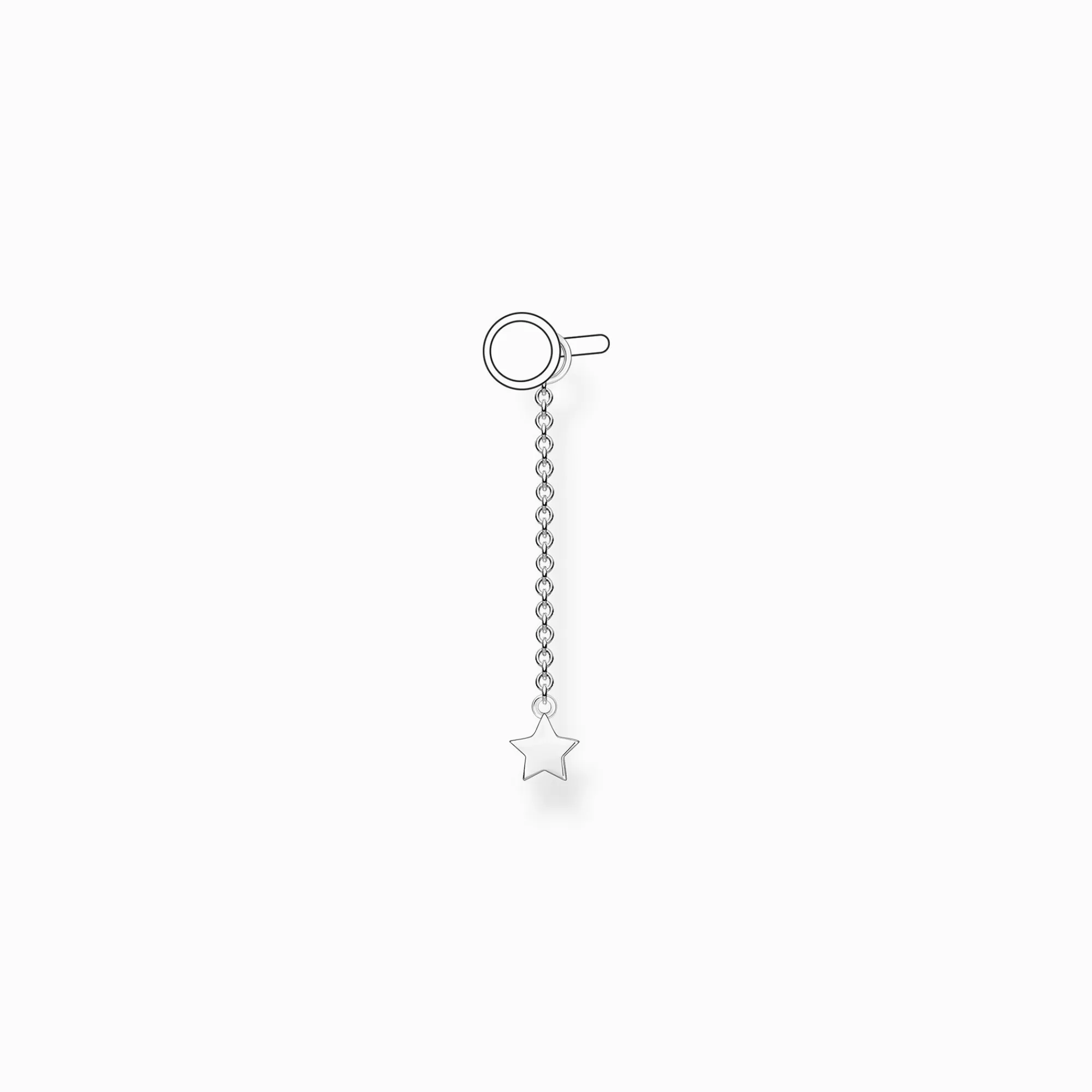 THOMAS SABO Single ear pendant star silver-Women Hoop Earrings