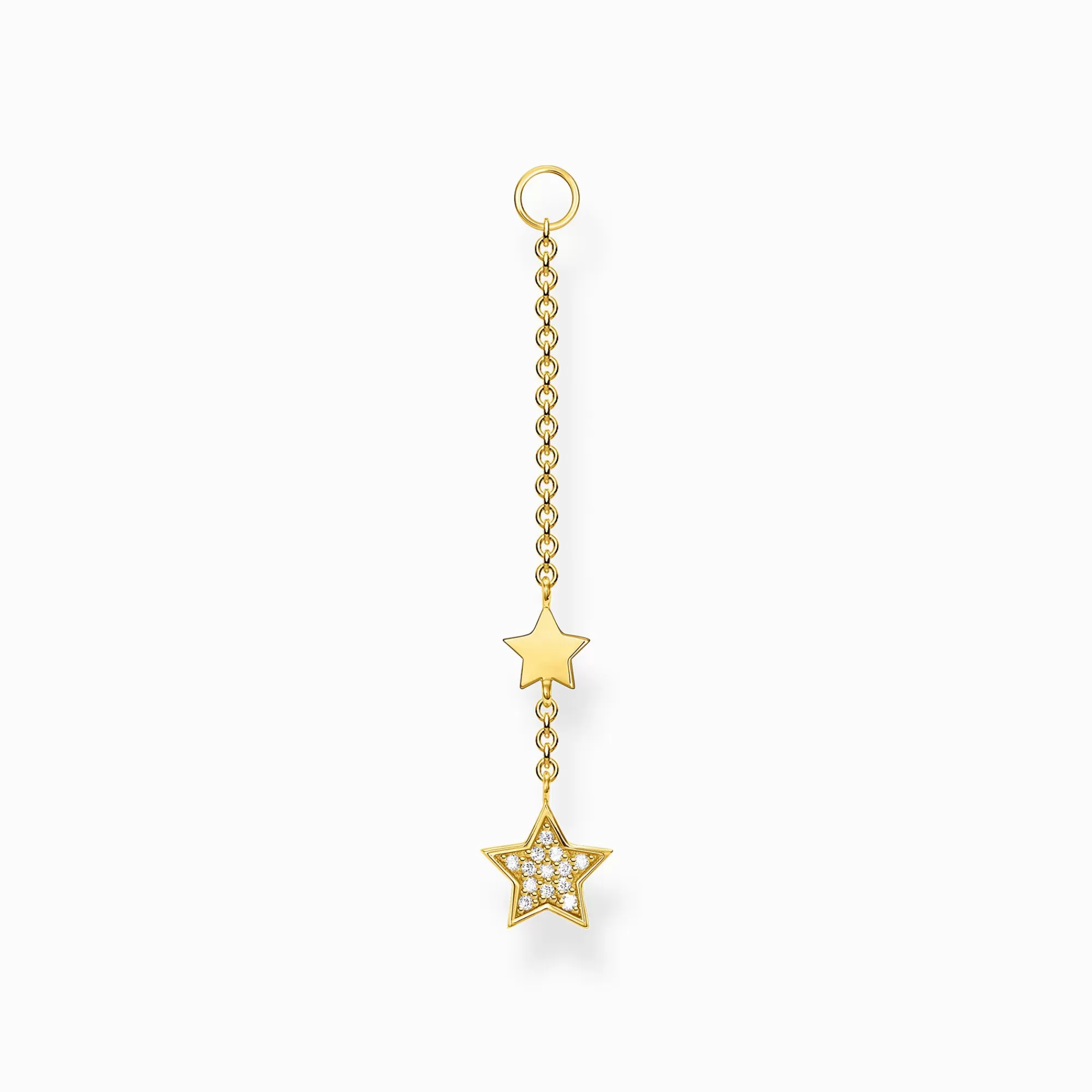 THOMAS SABO Single ear pendant stars gold-Women Hoop Earrings