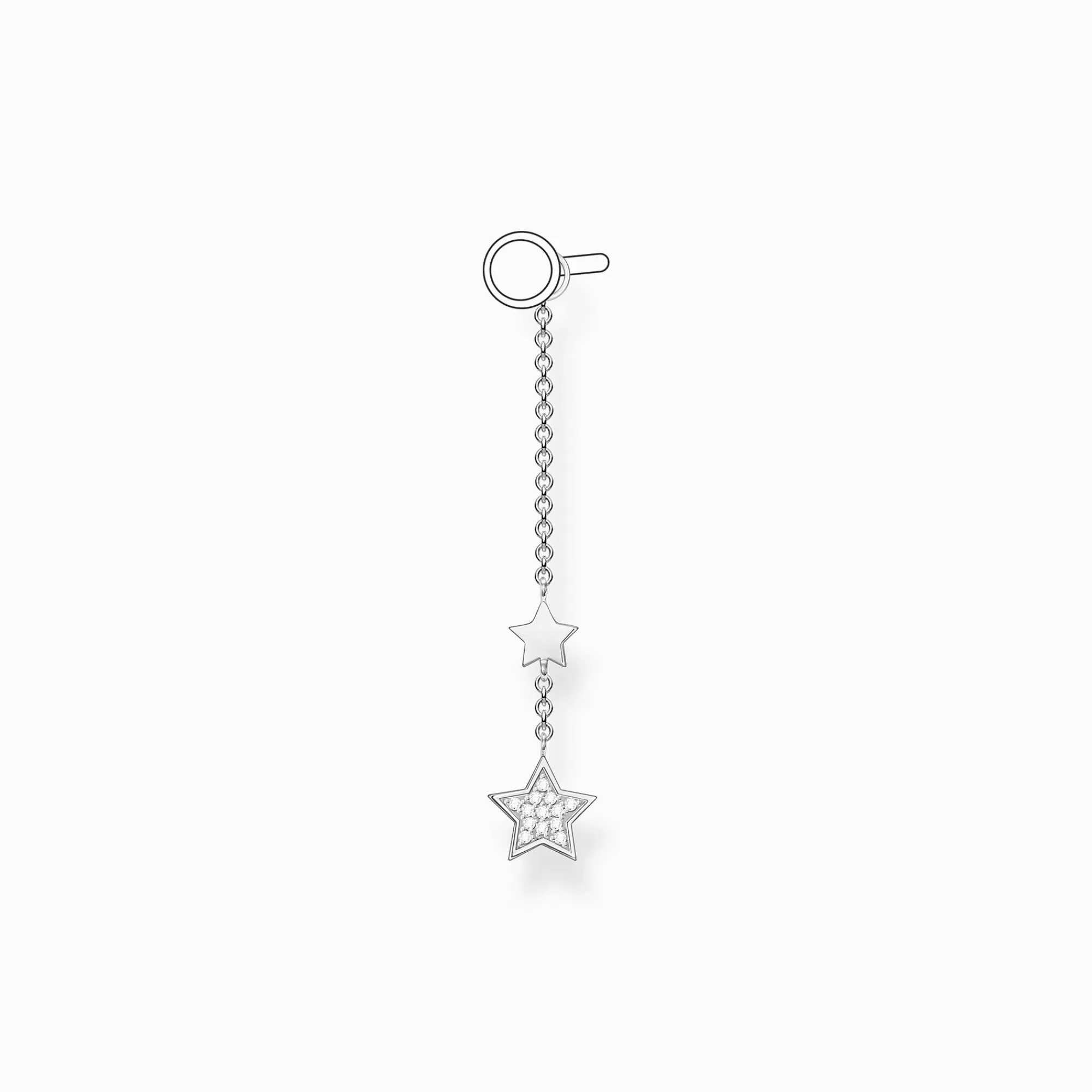 THOMAS SABO Single ear pendant stars silver-Women Hoop Earrings