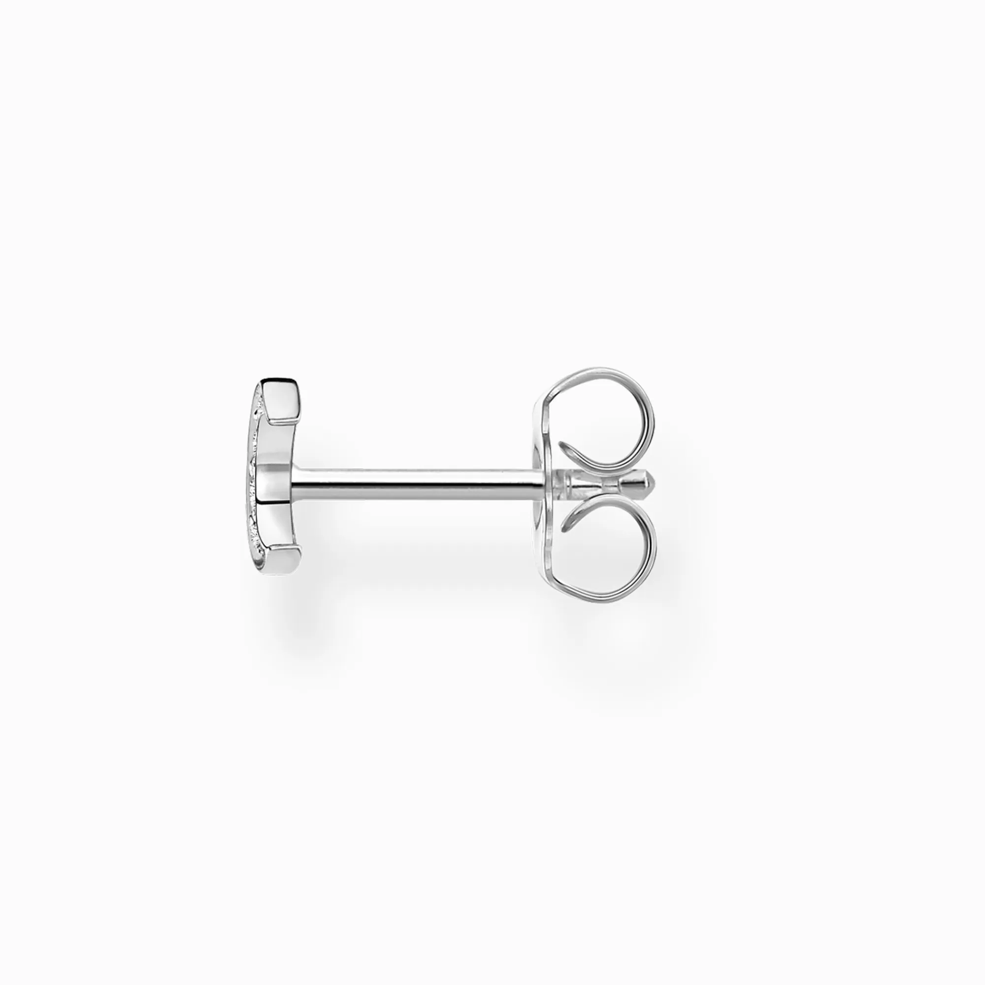 THOMAS SABO Single ear stud moon pavé silver-Women Ear Studs