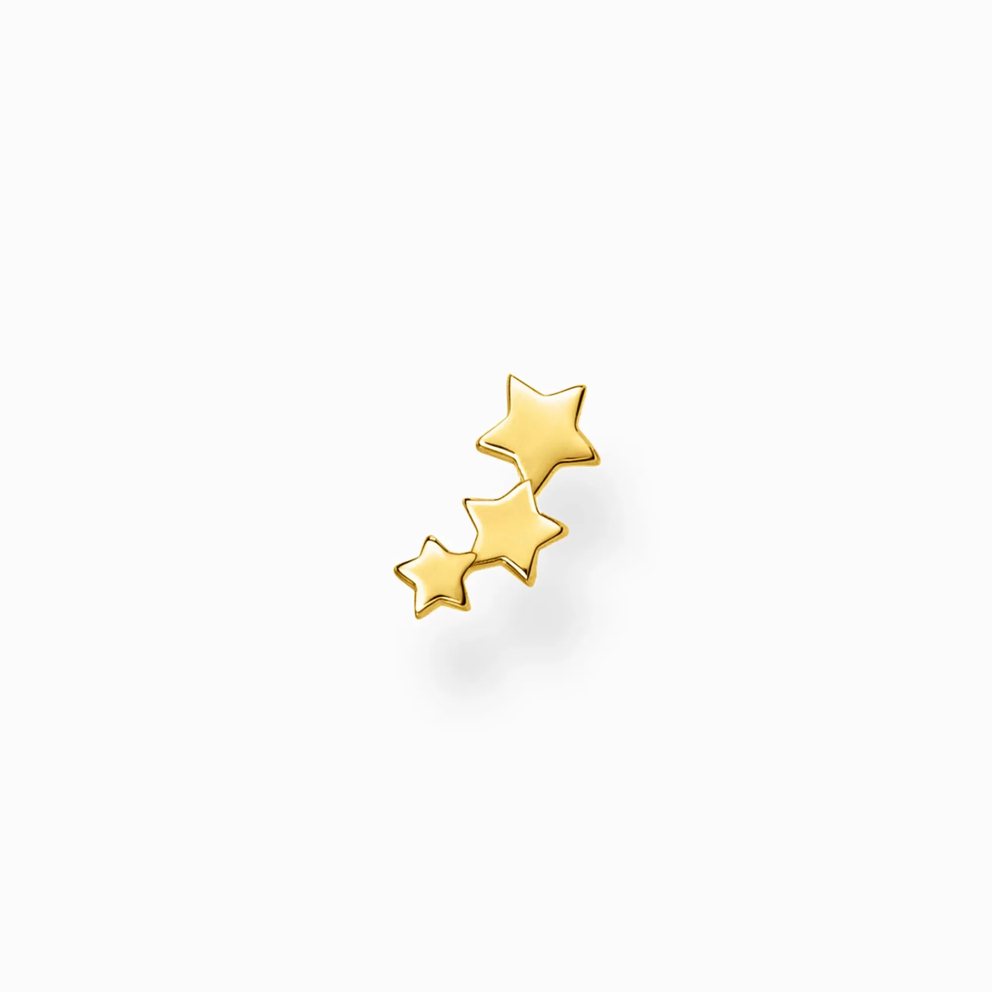 THOMAS SABO Single ear stud stars gold-Women Ear Studs | 18-Carat Gold-Plating - 925 Silver