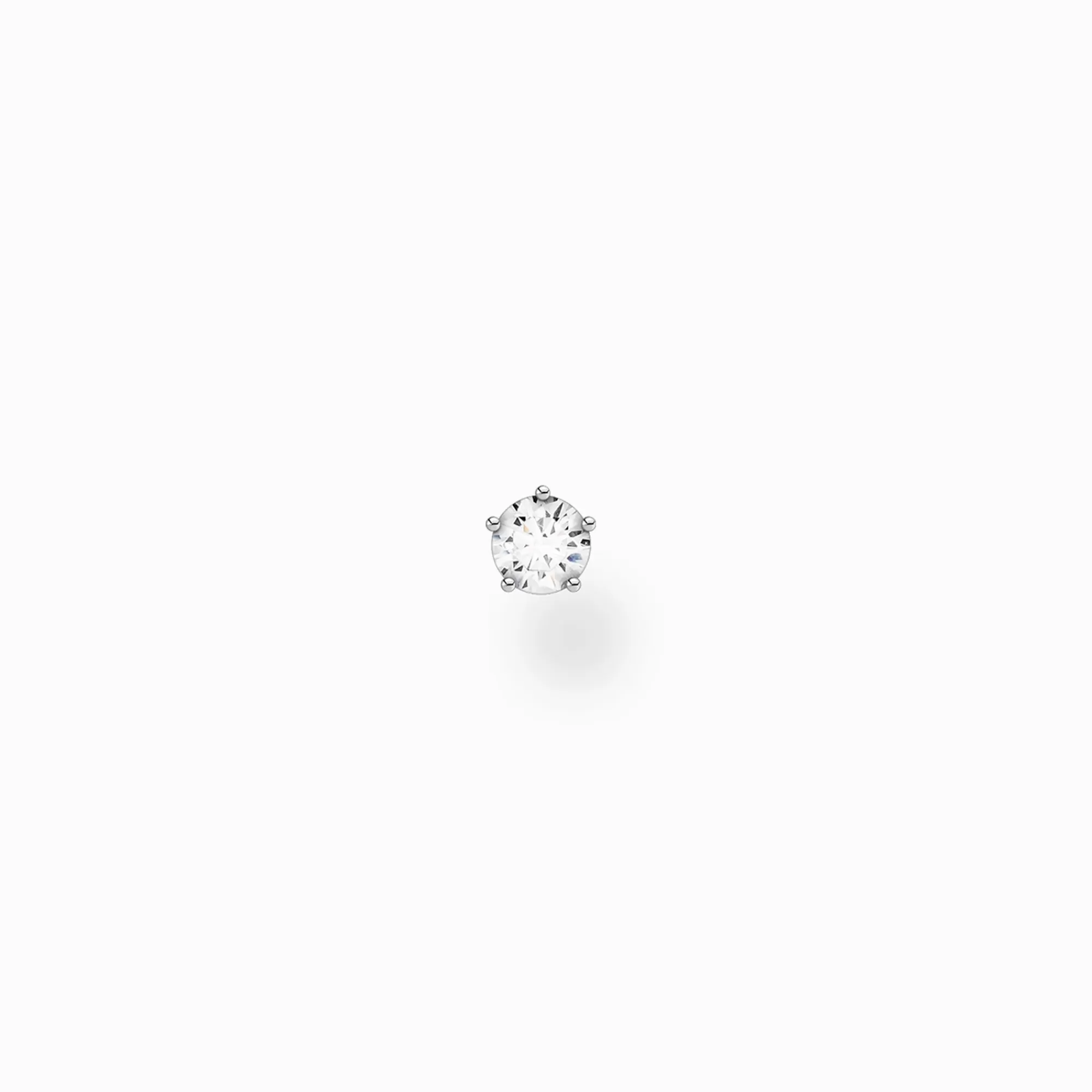 THOMAS SABO Single ear stud white stone small silver-Women Ear Studs