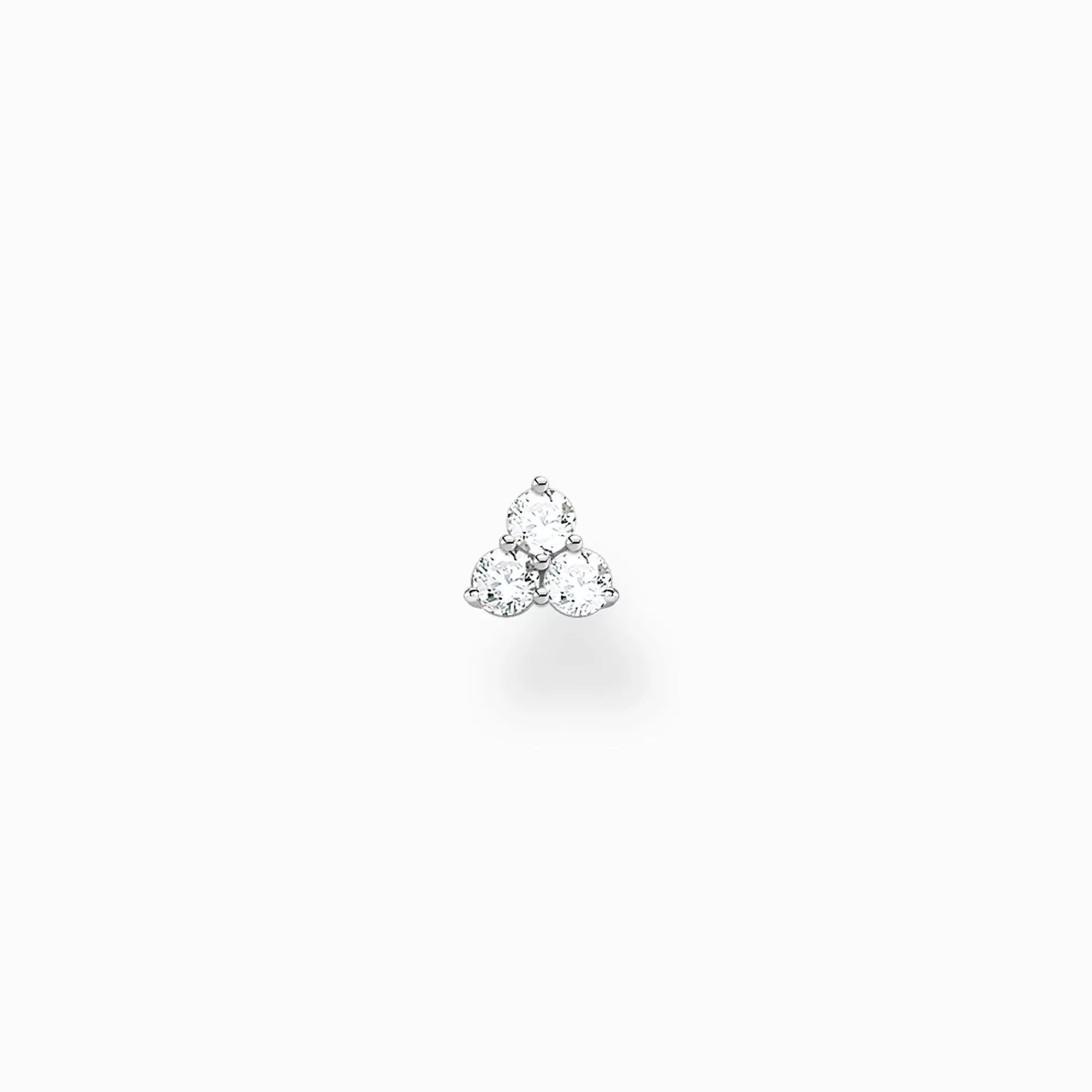 THOMAS SABO Single ear stud white stones, silver-Women Ear Studs