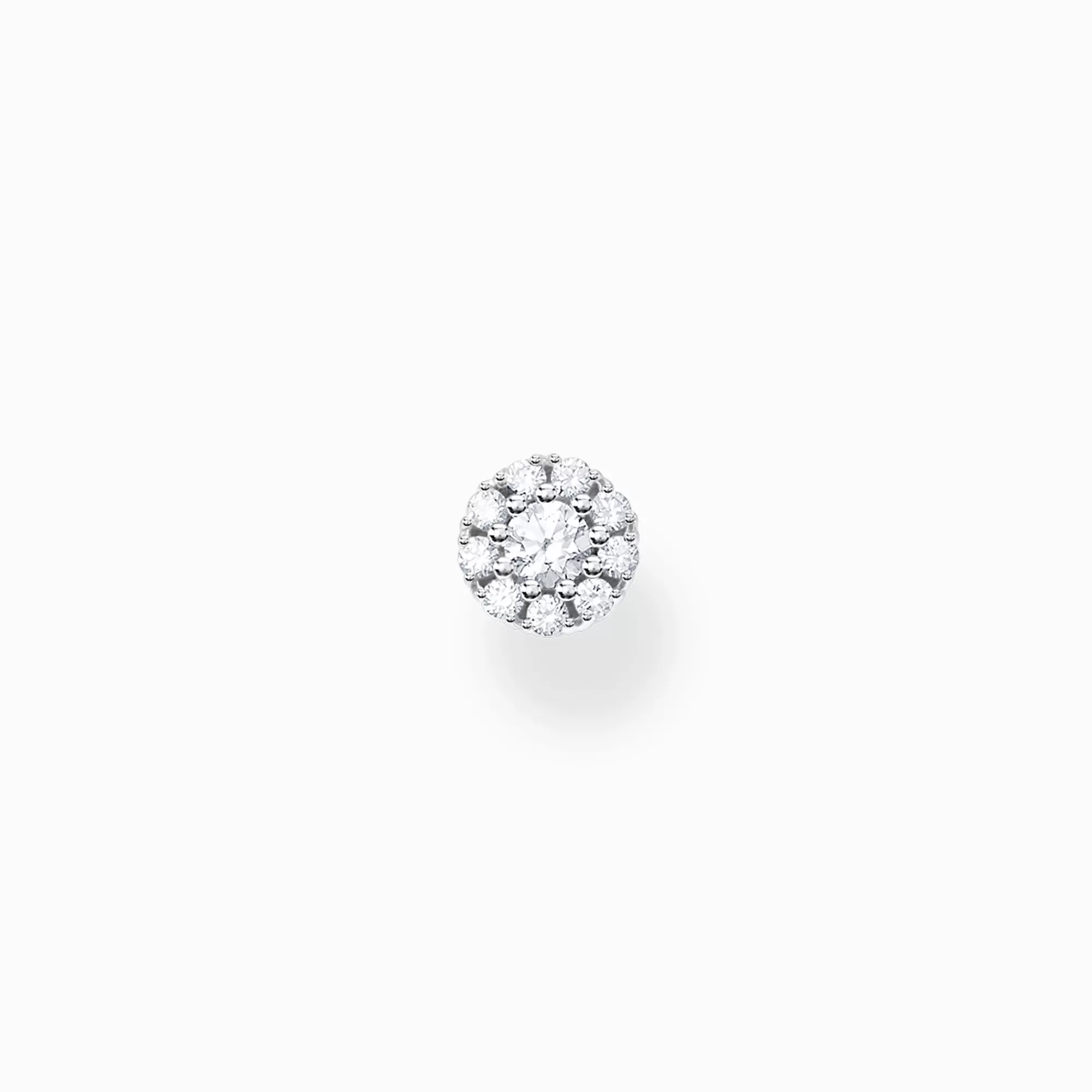 THOMAS SABO Single ear stud white stones, silver-Women Ear Studs