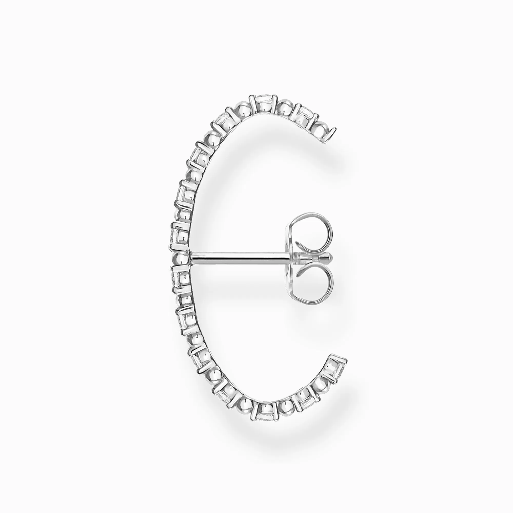 THOMAS SABO Single ear stud white stones, silver-Women Ear Studs