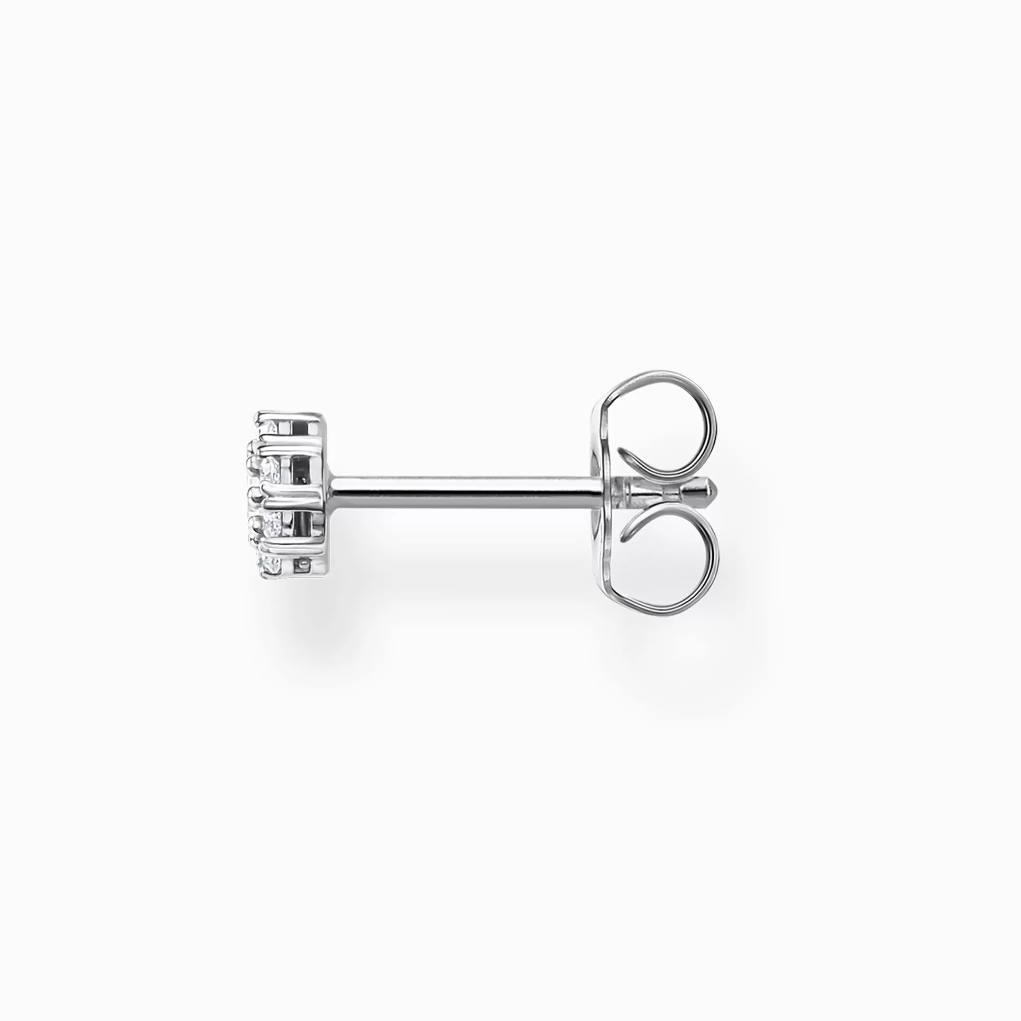 THOMAS SABO Single ear stud white stones, silver-Women Ear Studs