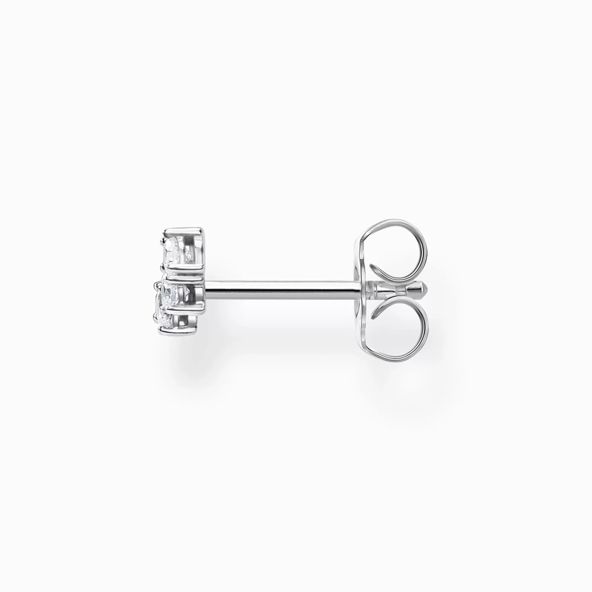 THOMAS SABO Single ear stud white stones, silver-Women Ear Studs