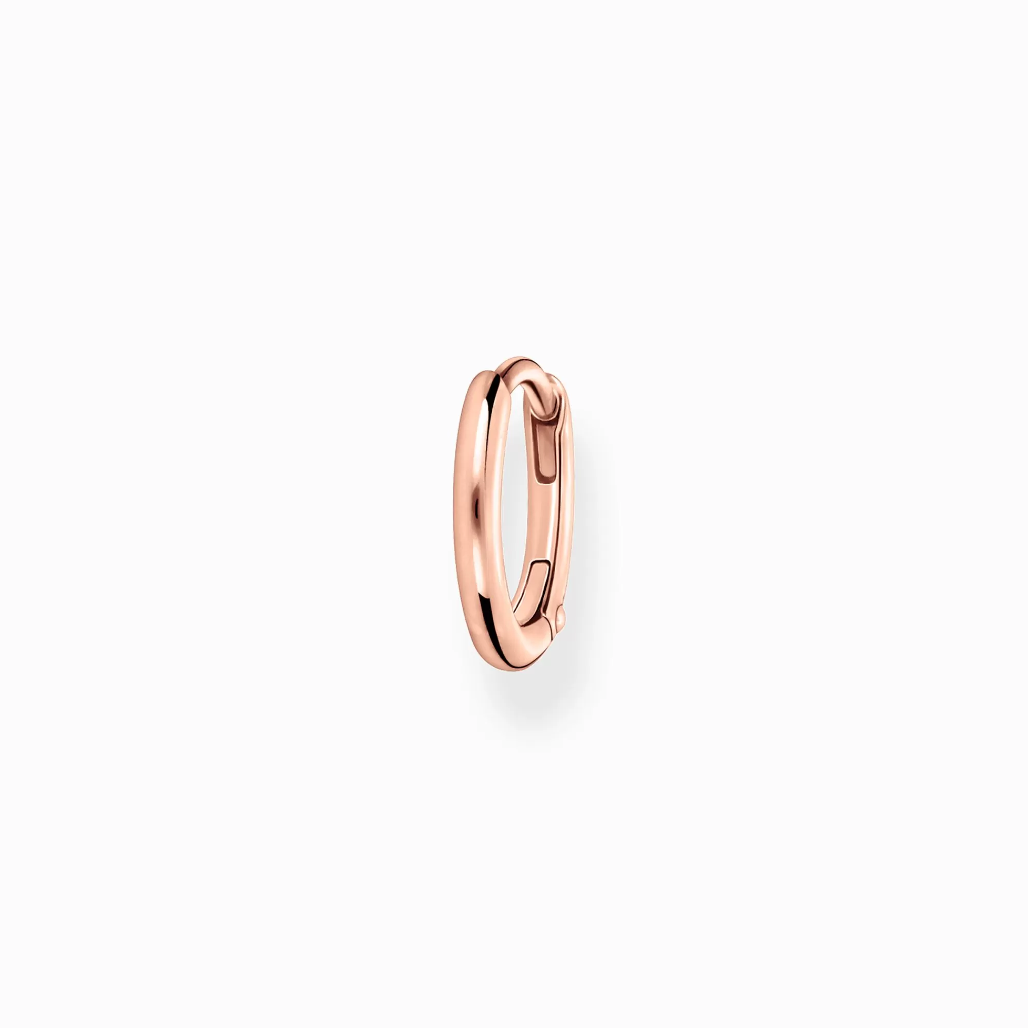 THOMAS SABO Single hoop earring classic rose gold-Women Hoop Earrings | 18-Carat Rose Gold Plating - 925 Silver