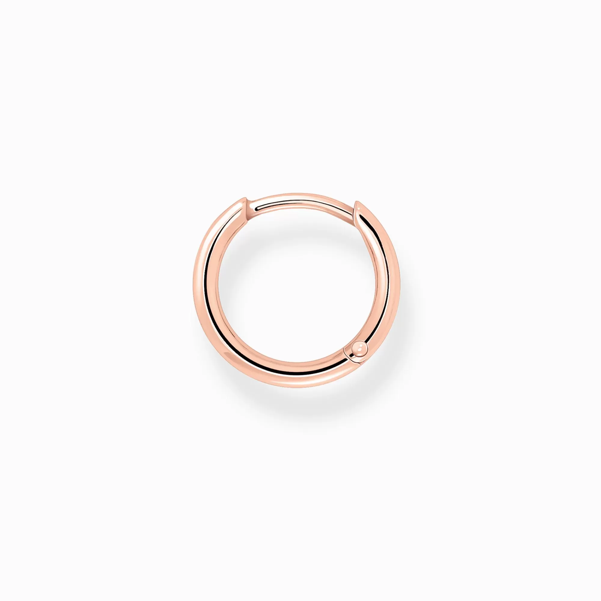 THOMAS SABO Single hoop earring classic rose gold-Women Hoop Earrings | 18-Carat Rose Gold Plating - 925 Silver