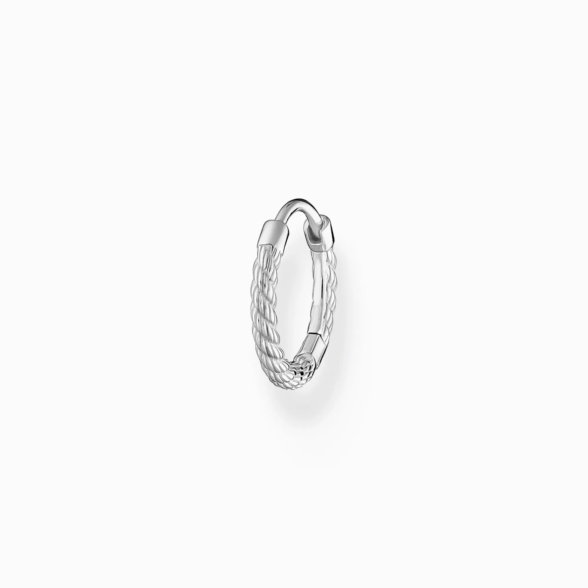 THOMAS SABO Single hoop earring rope silver-Women Hoop Earrings