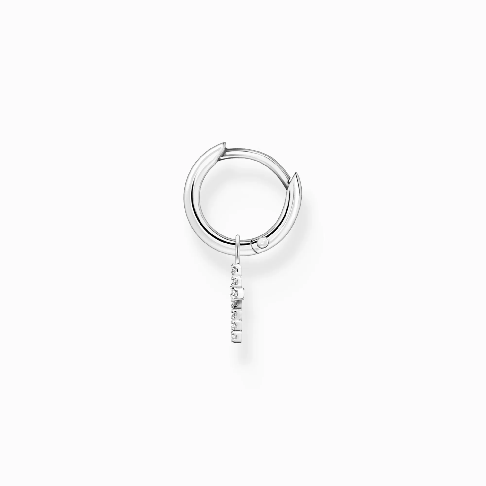 THOMAS SABO Single hoop earring with cross prendant silver-Women Hoop Earrings