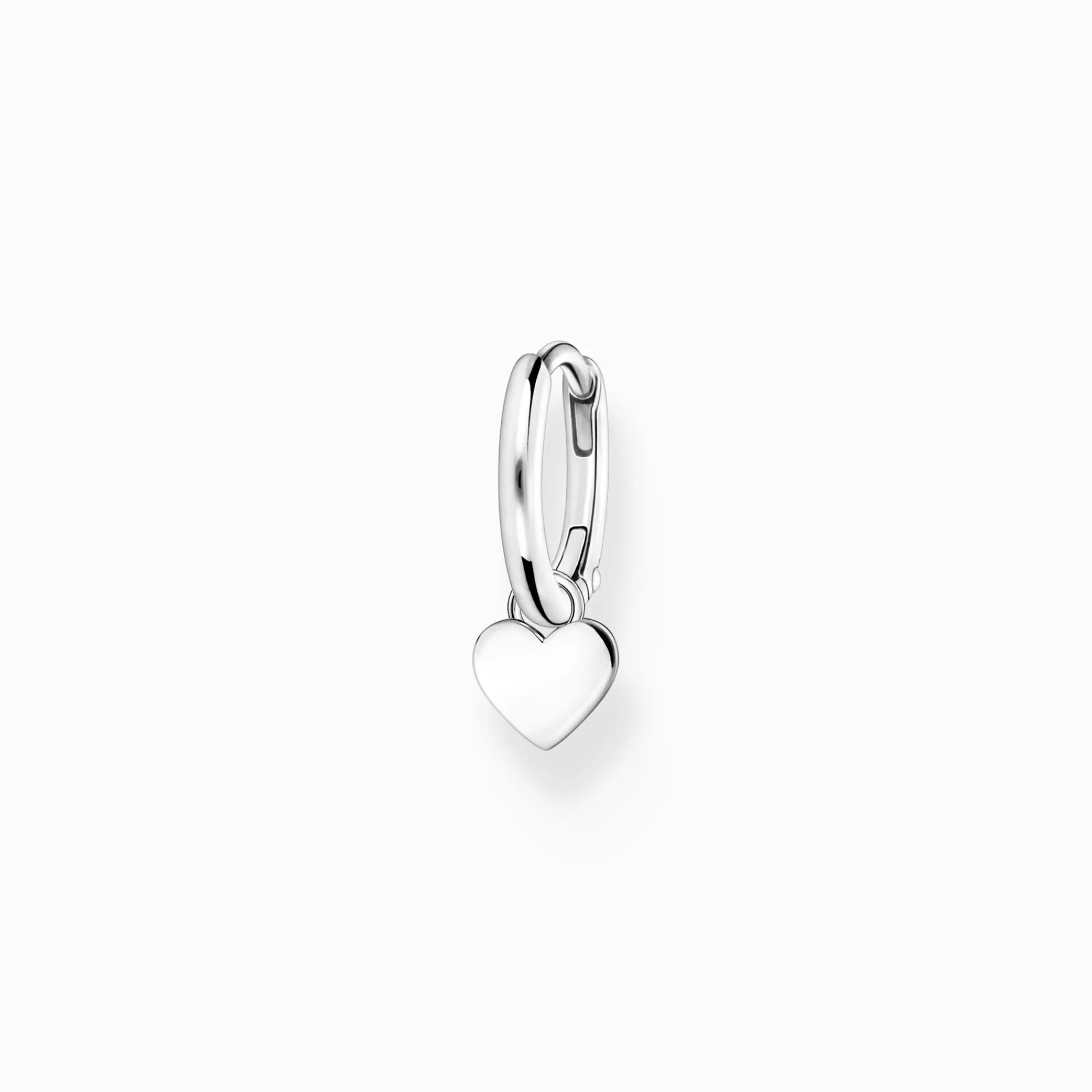 THOMAS SABO Single hoop earring with heart pendant silver-Women Hoop Earrings | 925 Silver