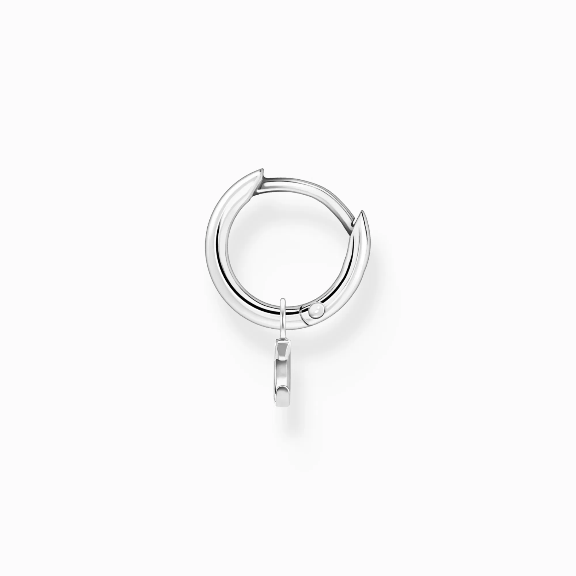 THOMAS SABO Single hoop earring with moon pendant silver-Women Hoop Earrings