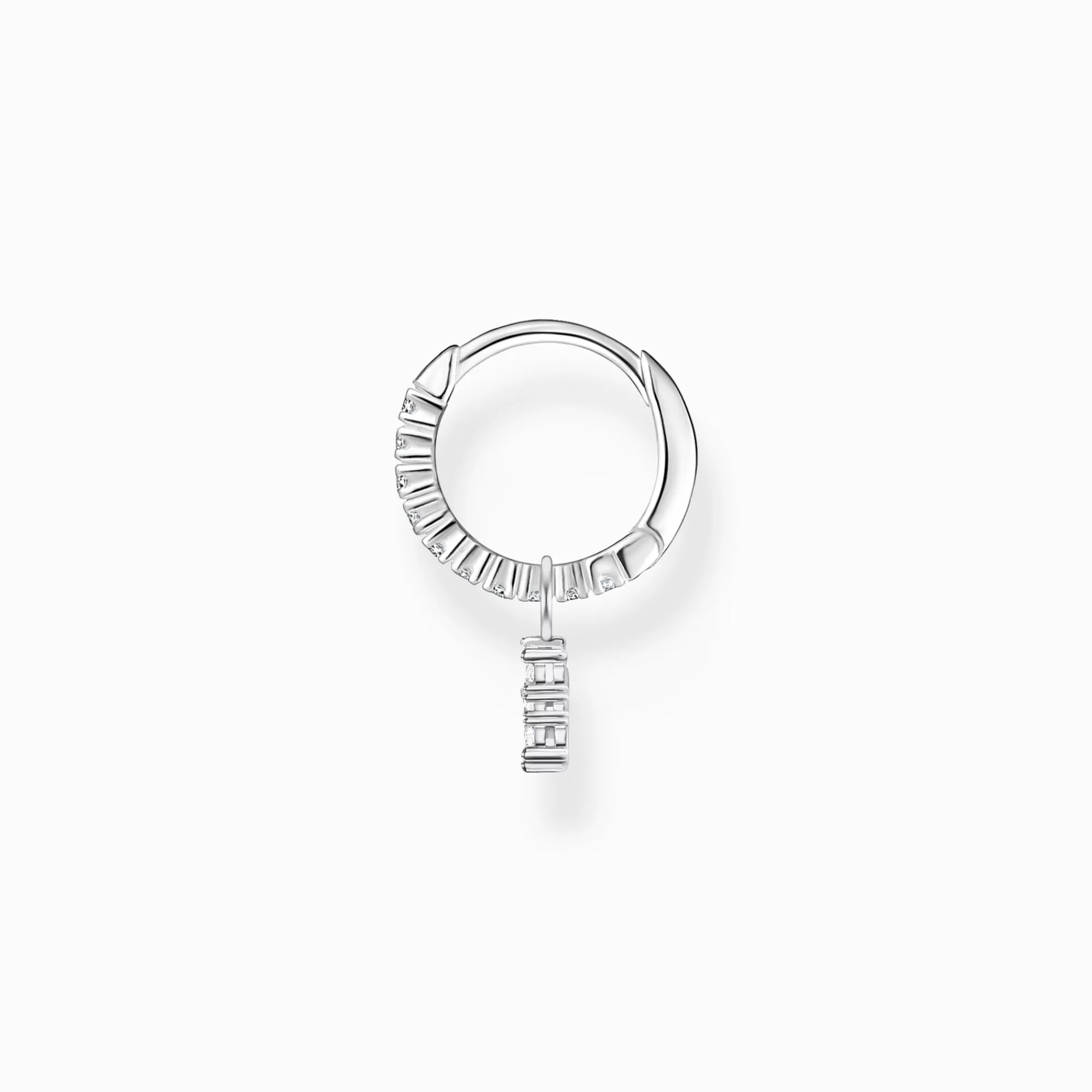 THOMAS SABO Single hoop earring with star pendant silver-Women Hoop Earrings