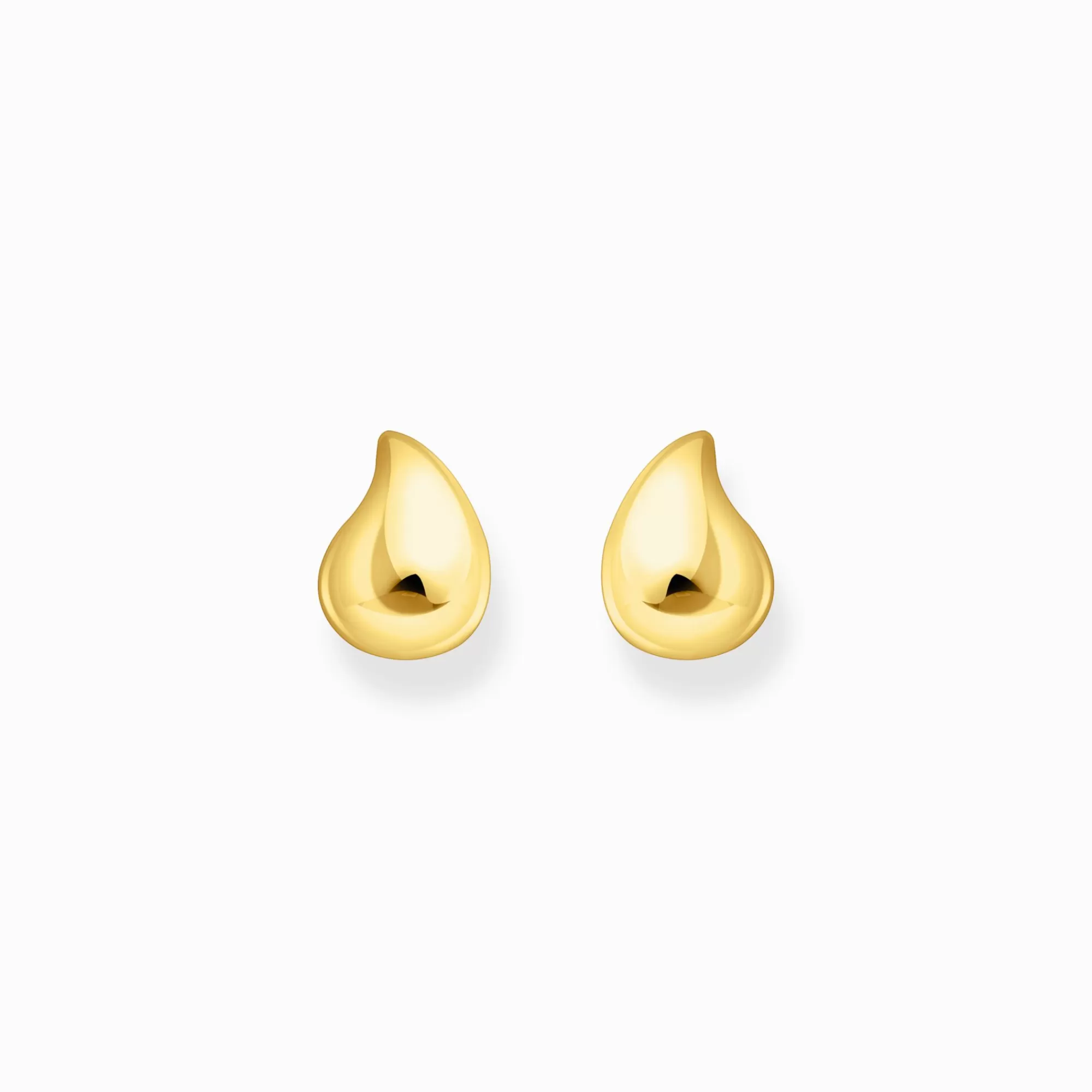 THOMAS SABO Small gold-plated ear studs in organic shape-Women Ear Studs