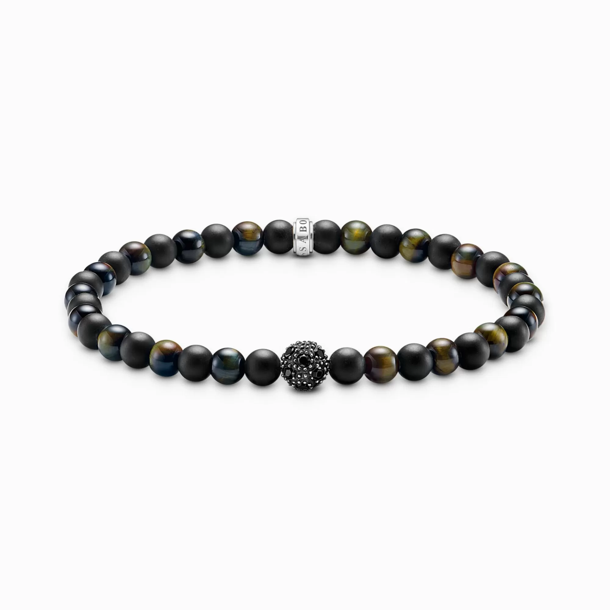 THOMAS SABO Talisman bracelet positive energy with obsidian and tiger eye beads-Women Bracelets | Bracelets