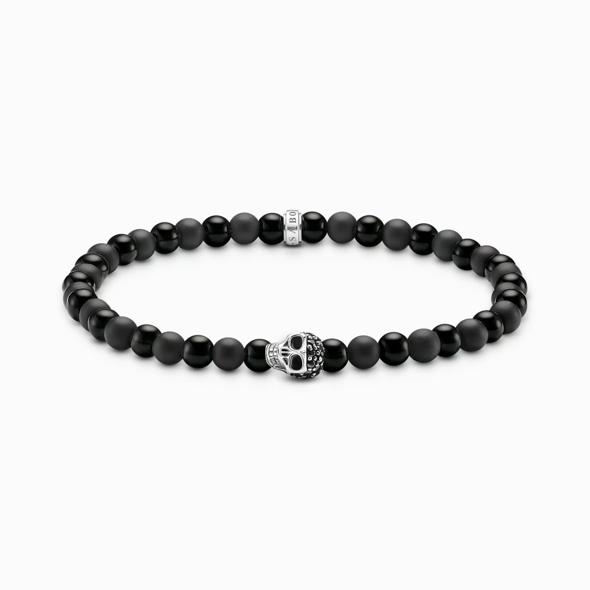 THOMAS SABO Talisman bracelet skull with obsidian beads-Women Bracelets | Bracelets