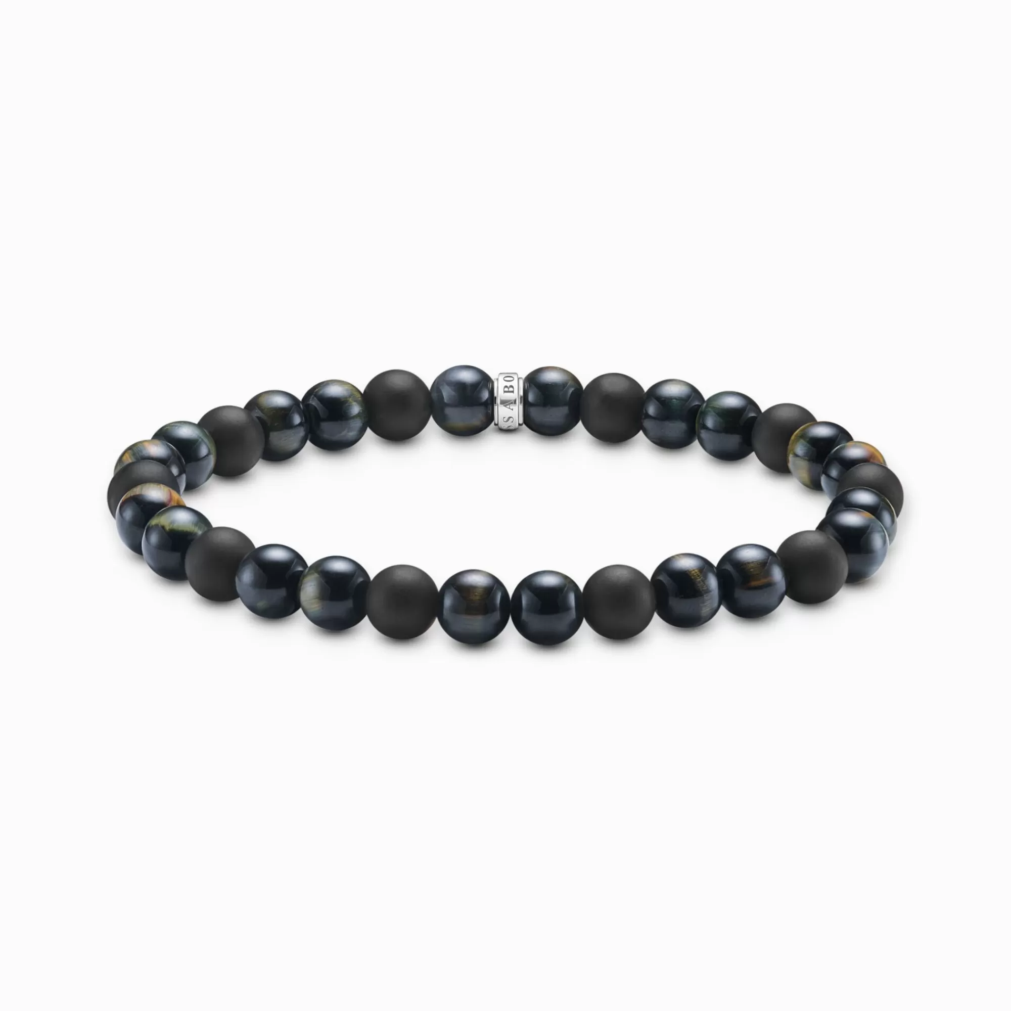 THOMAS SABO Talisman bracelet with tiger eye and obisidian beads-Women Bracelets | Bracelets