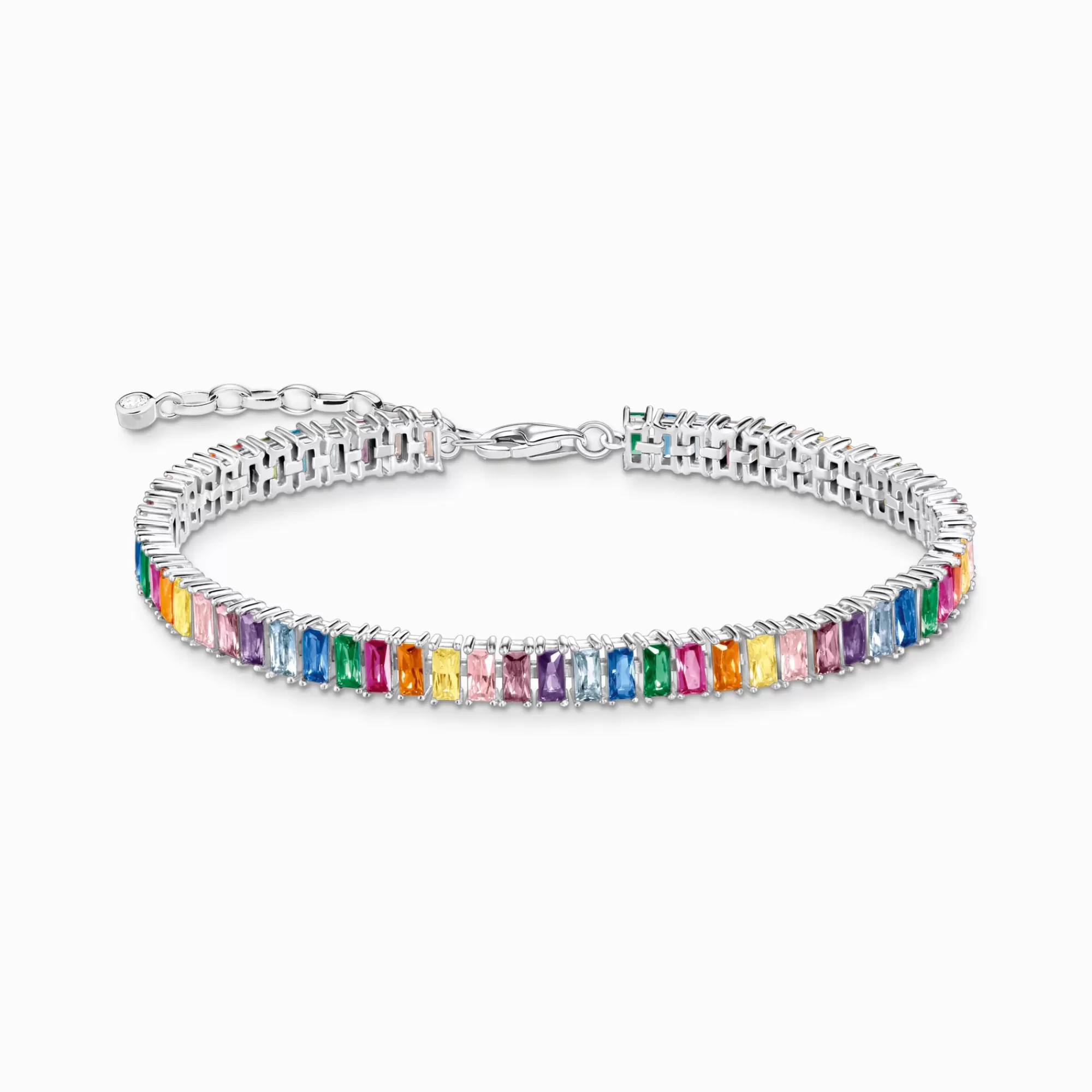 THOMAS SABO Tennis bracelet with colourful stones silver-Women Bracelets