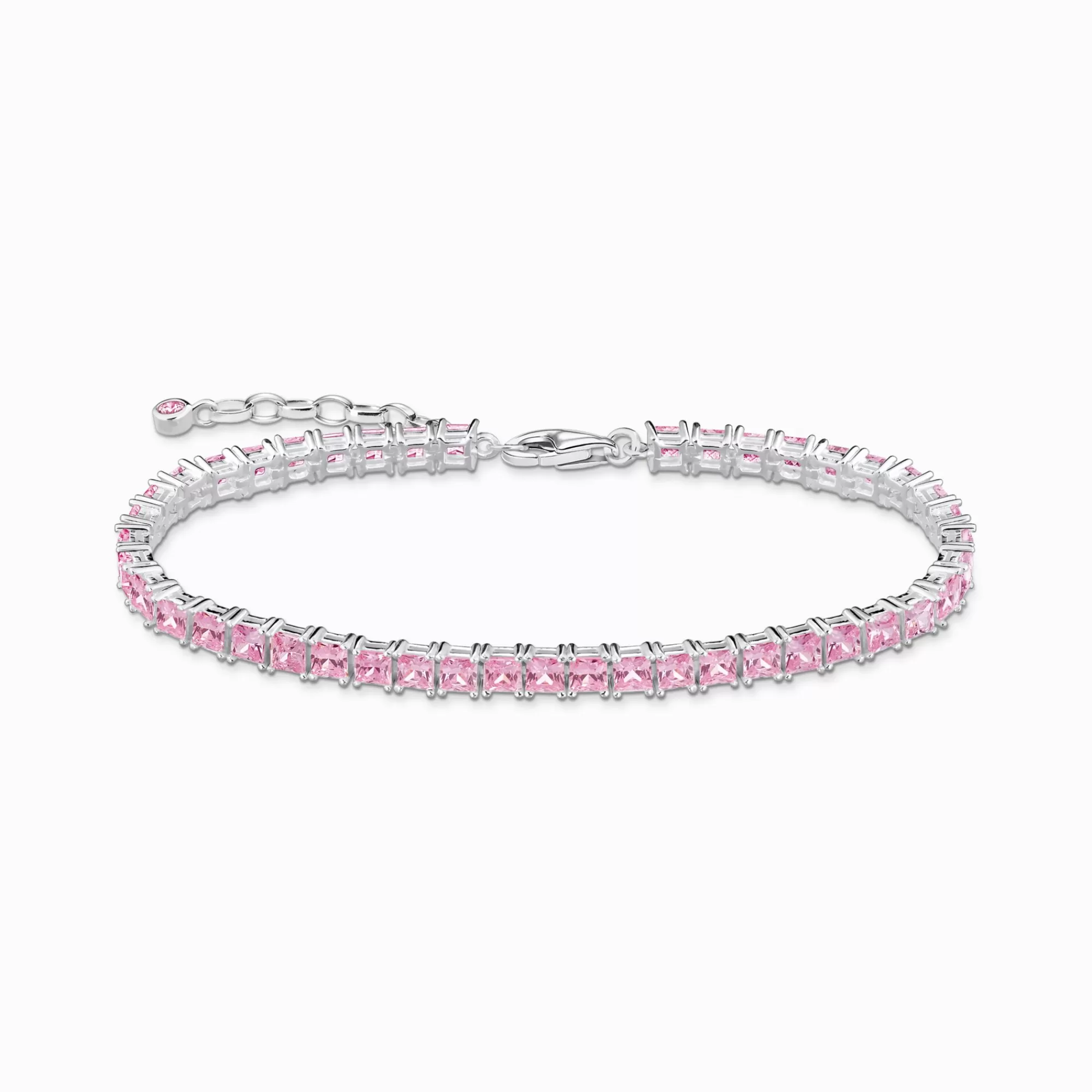 THOMAS SABO Tennis bracelet with pink stones silver-Women Bracelets