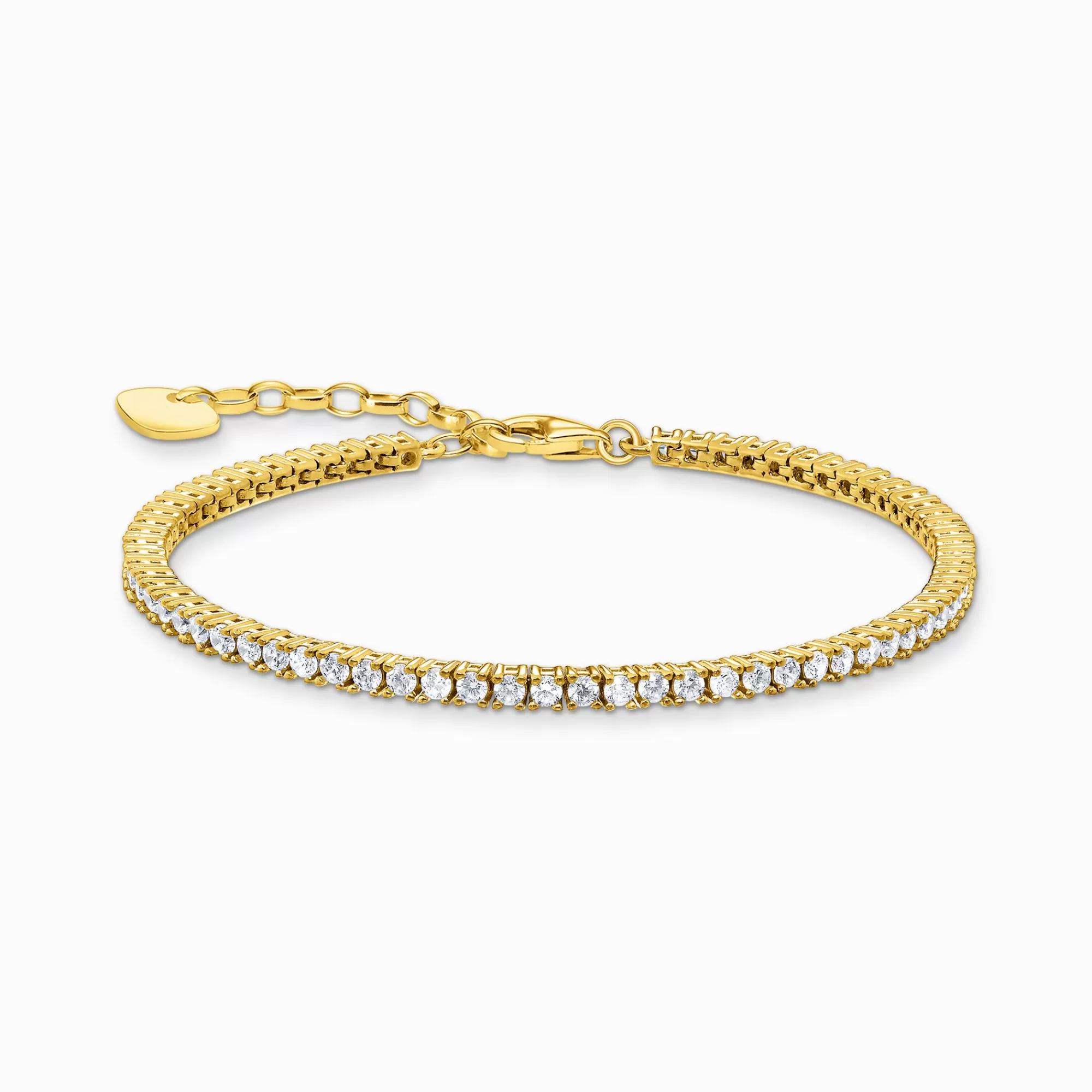 THOMAS SABO Tennis bracelet with white stones gold plated-Women Bracelets