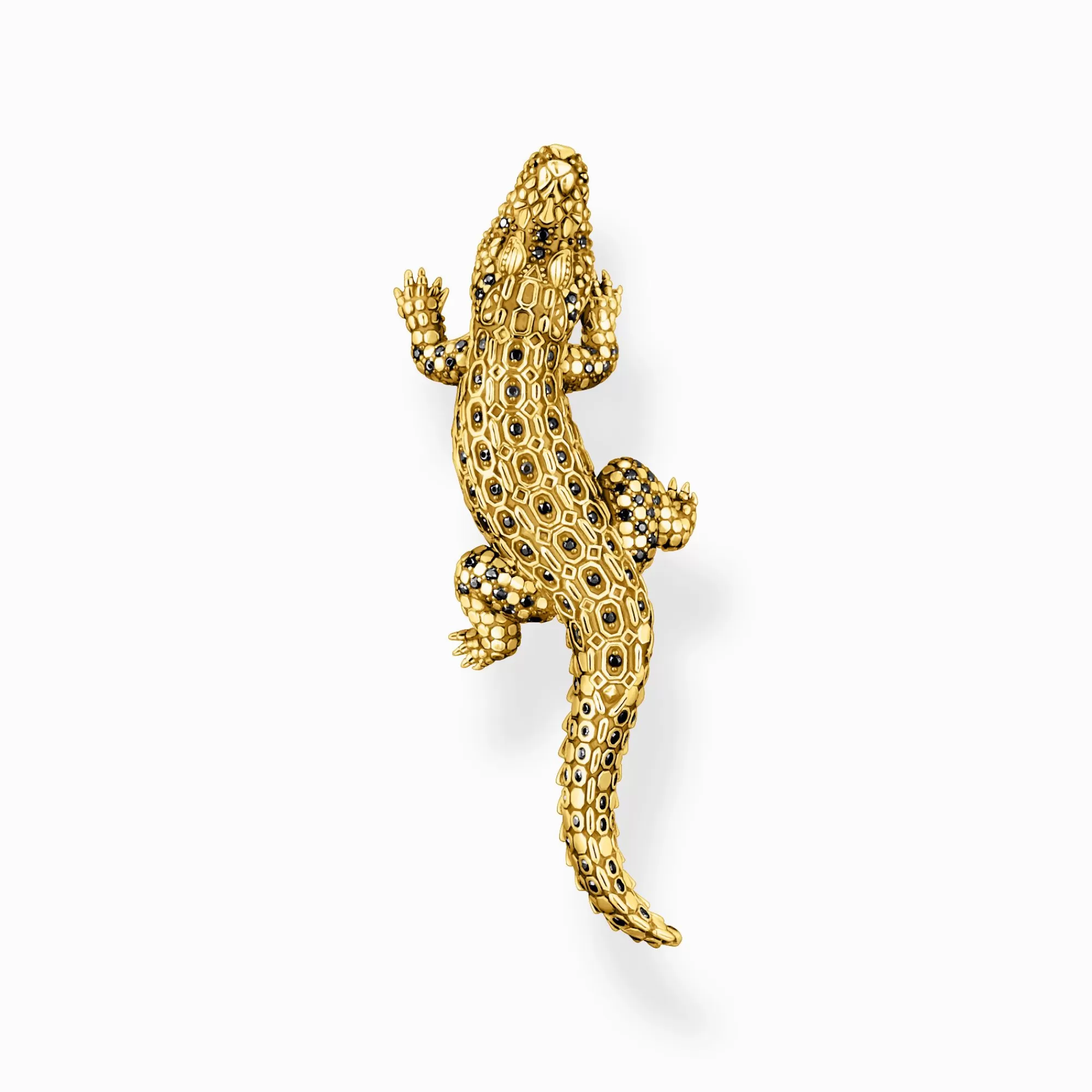 THOMAS SABO Yellow-gold plated pendant in 3D crocodile design-Women Pendants | 18-Carat Gold-Plating - 925 Silver