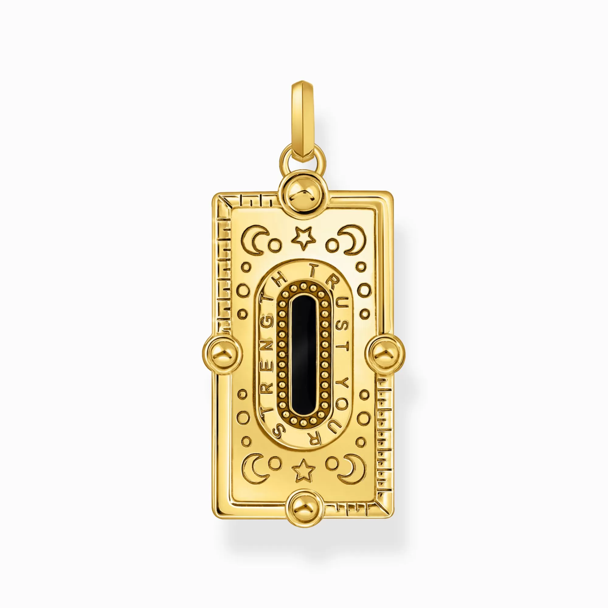 THOMAS SABO Yellow-gold plated pendant with snake, cold enamel and stones-Women Pendants | 18-Carat Gold-Plating - 925 Silver